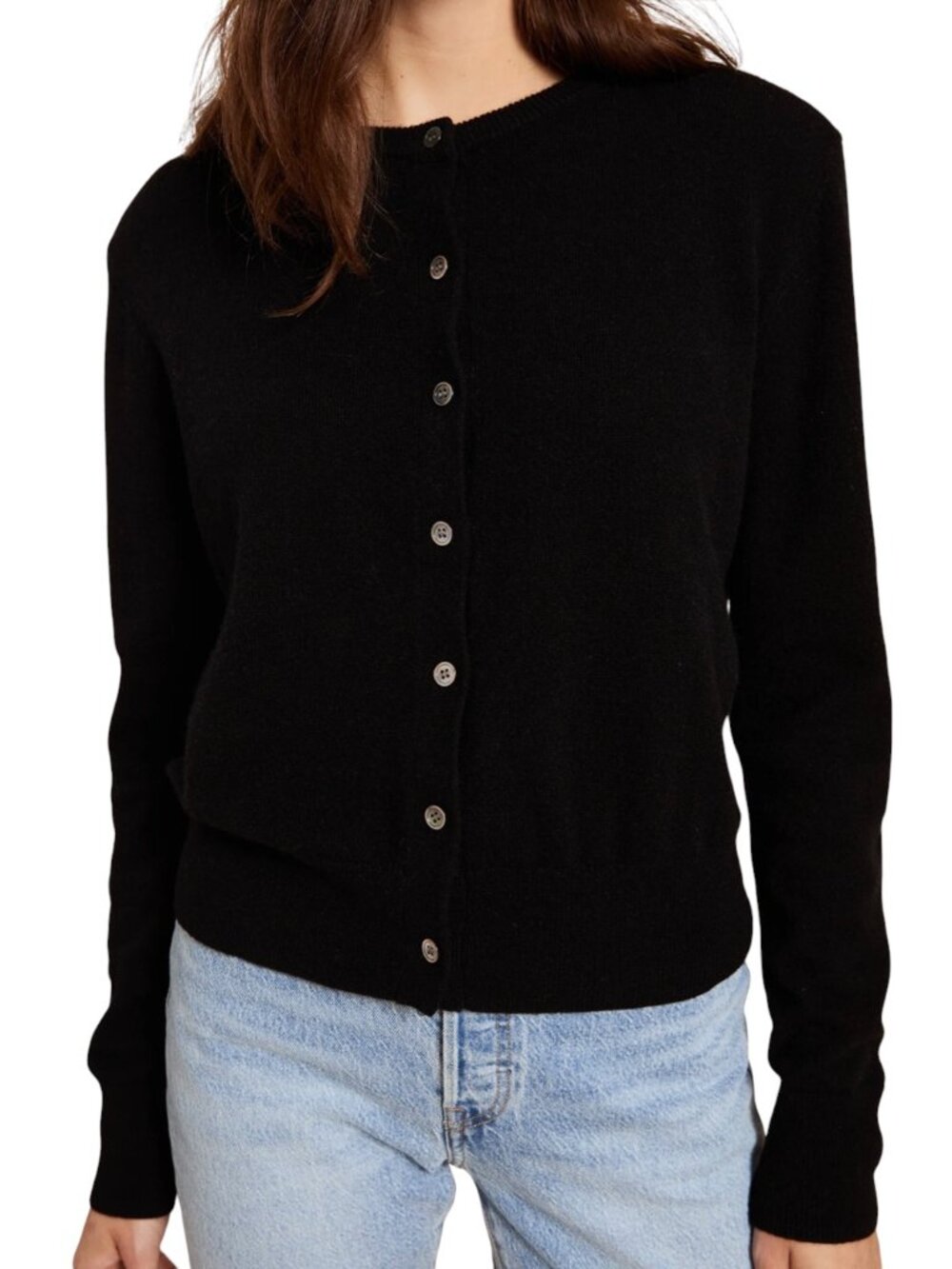 Caara Finley 100% Cashmere Black Button Cardigan NWT Small